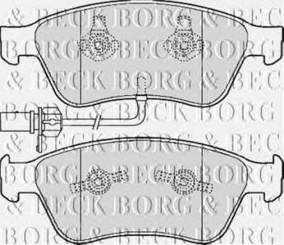 BORG & BECK bbp2111 -  Комплект тормозных колодок, дисковый тормоз
